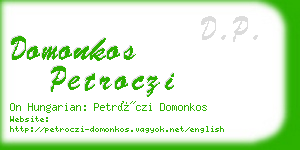 domonkos petroczi business card